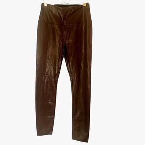 Lysee - Brown Leather Leggings
